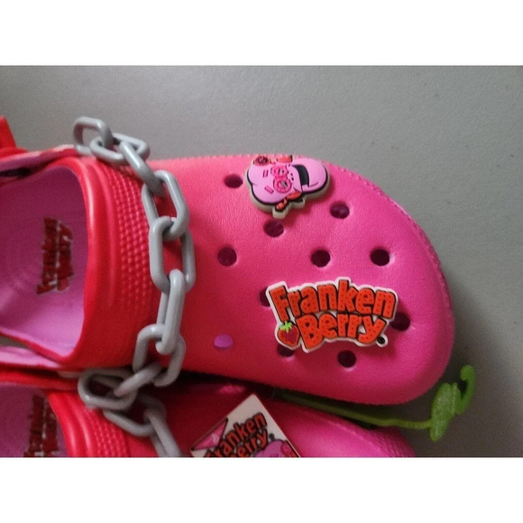 New Crocs Classic Franken Berry Chain Clog Size M4/W6 Pink - Picture 6 of 11